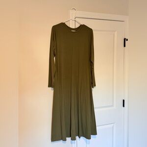 Nordstrom Rack Olive Green Long Sleeve Dress